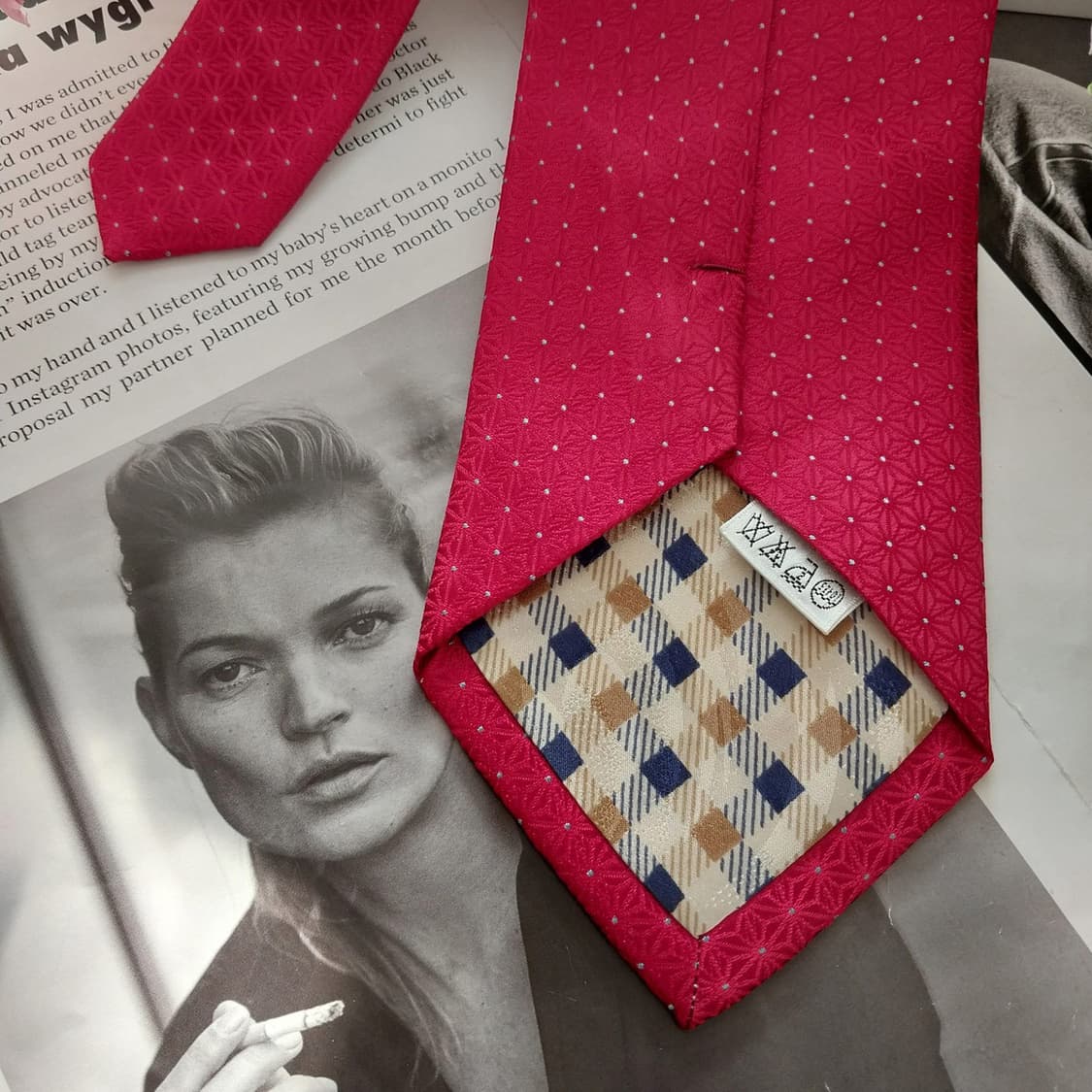 아쿠아스큐텀 실크 플로럴 자카드 넥타이 9.3cm A+등급 K1529
 상품이미지8