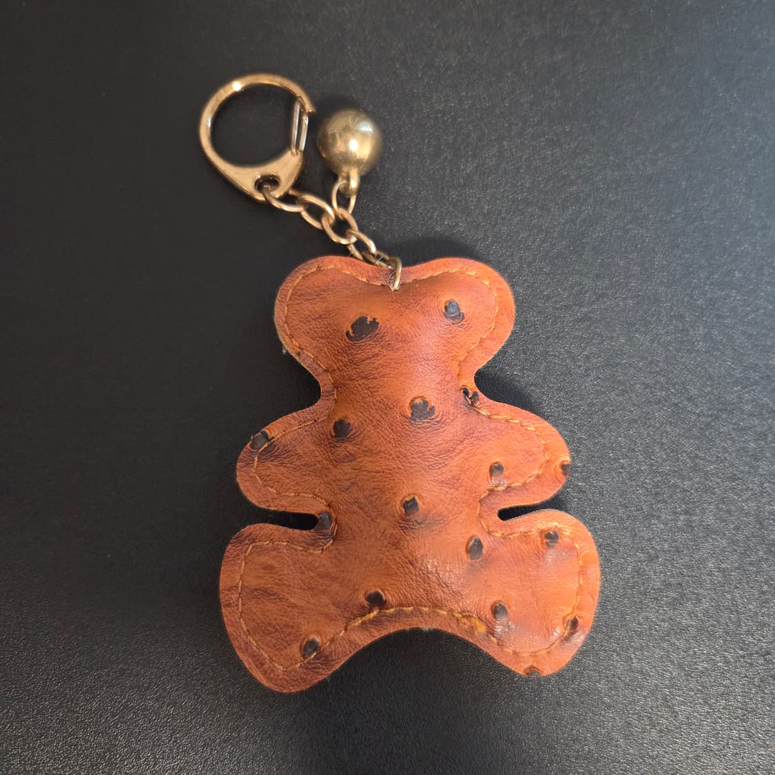 빈티지 베어 가죽 키링 상품이미지1