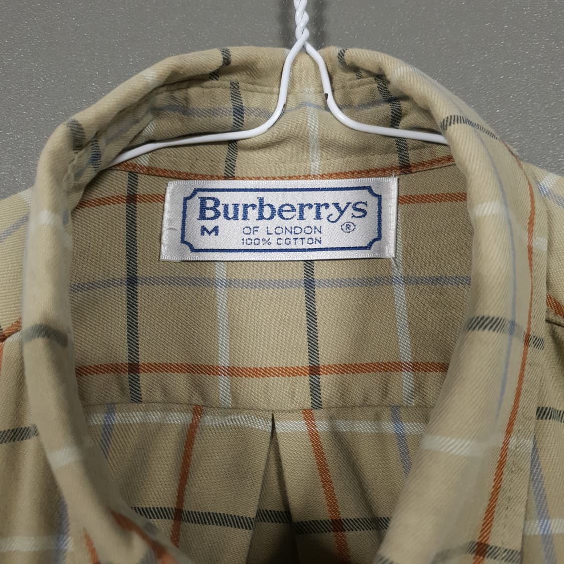 실측 L) 버버리 런던 크레스트 포켓 멀티컬러 버튼다운 노바체크 셔츠 상품이미지7