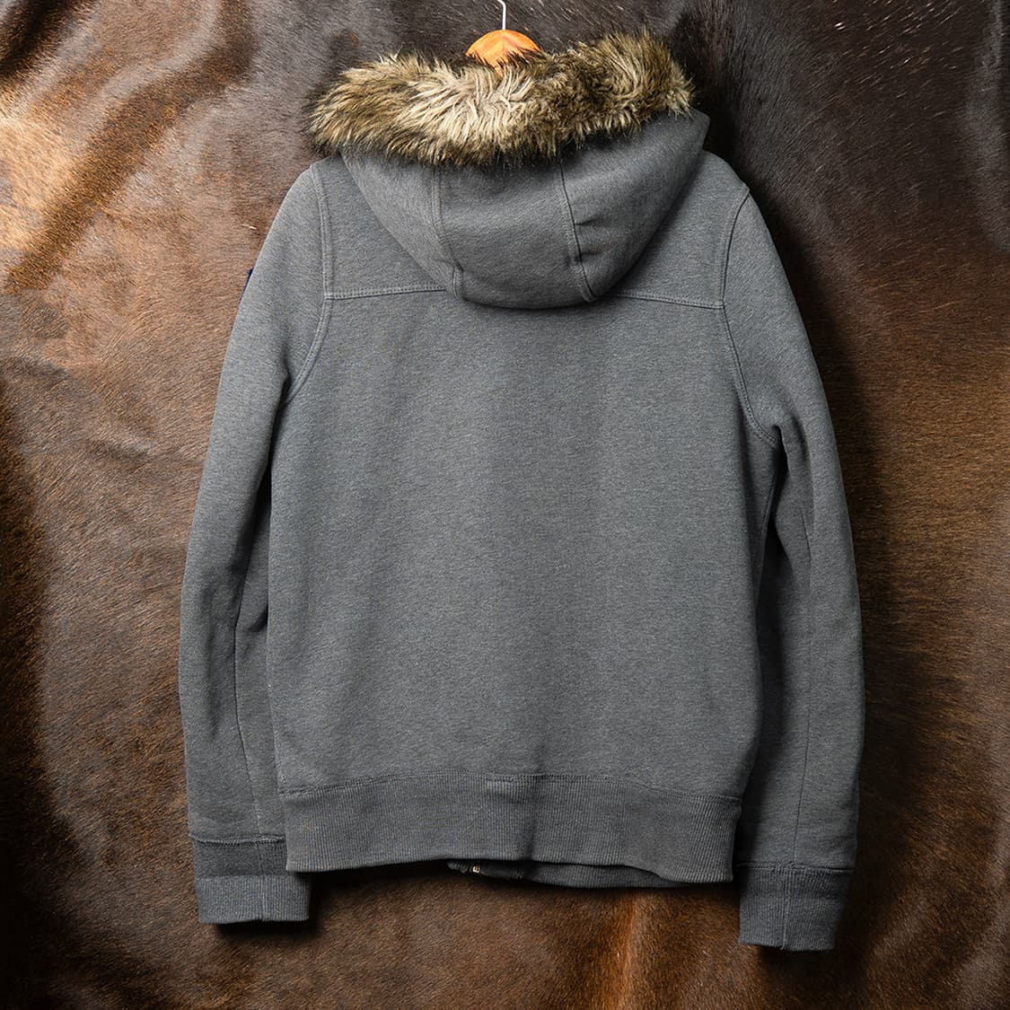 [103] 00s 홀리스터 쉐르파 라이닝 후드집업 챠콜 그레이  상품이미지6