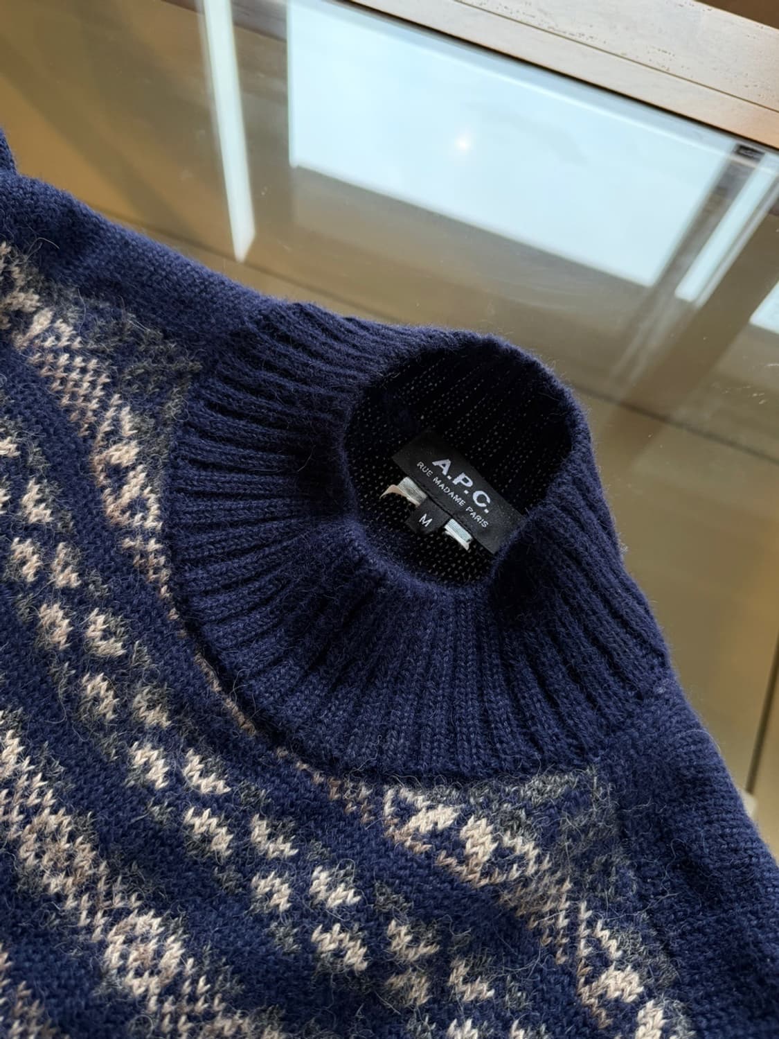 아페쎄 모호크넥 페어아일 니트 100 상품이미지8