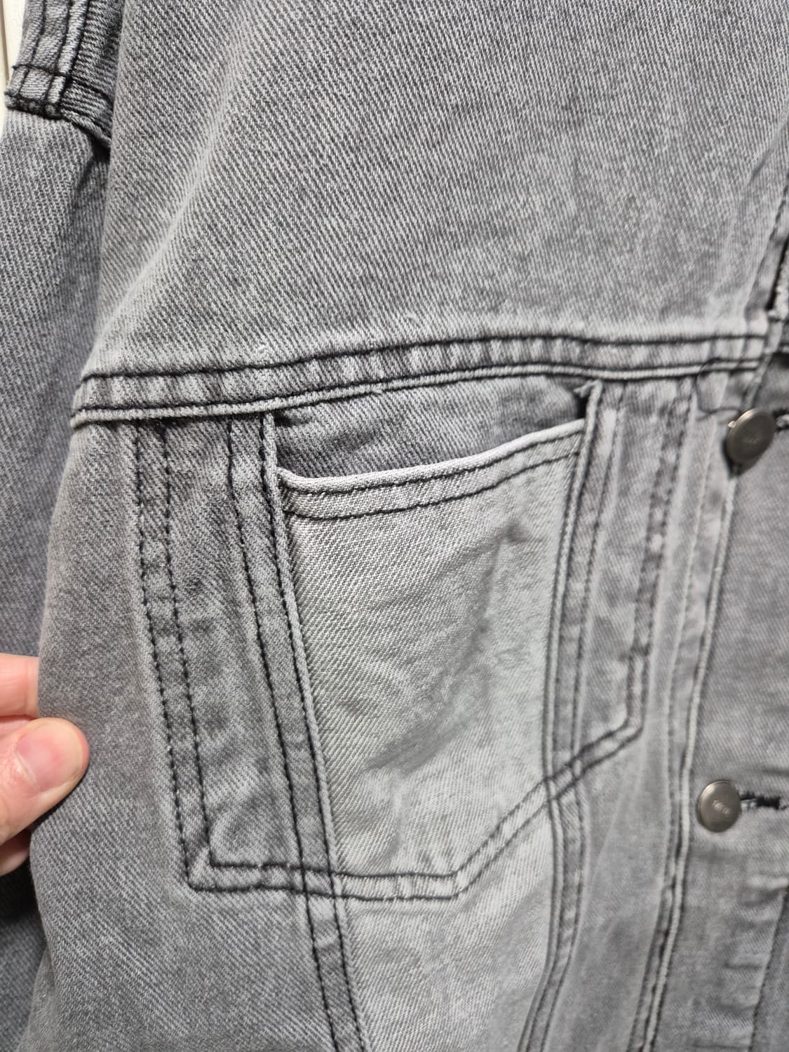 (세일)(새상품)MNL 데님 청자켓 회색 상품이미지4