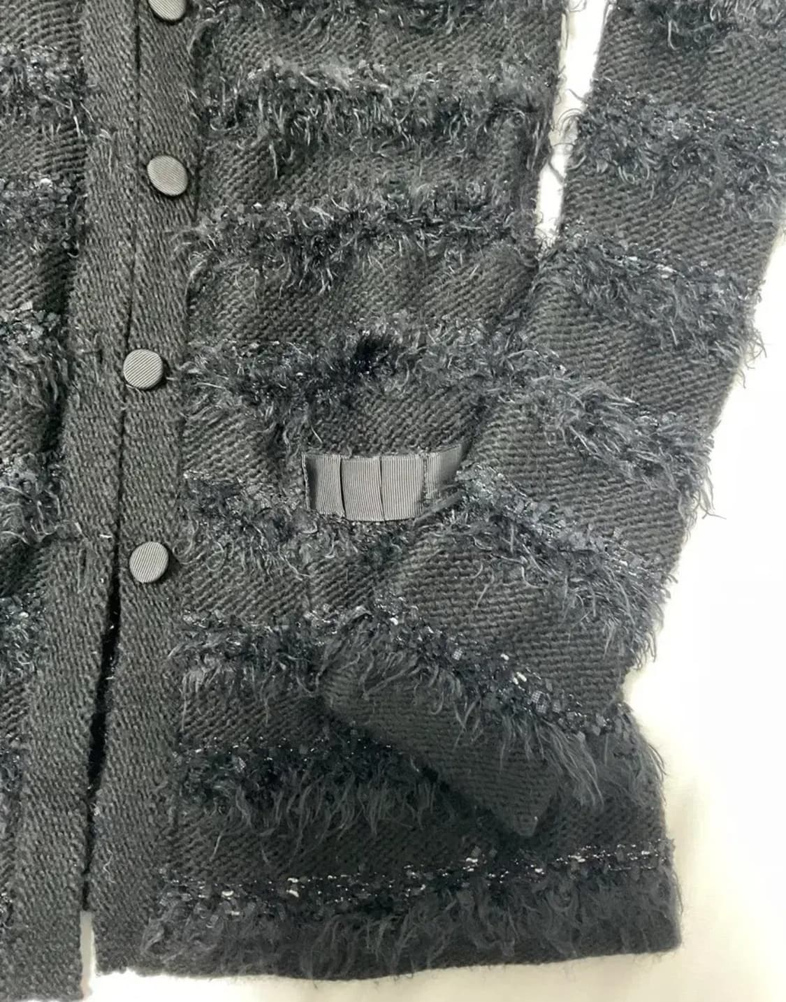 일본 빈티지 니트 가디건 원피스 시크 블랙 상품이미지5