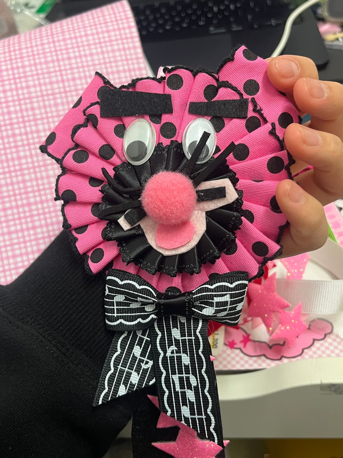 핫핑크 넥타이 쥐돌이 로제트 키링 ⭐️ 상품이미지3