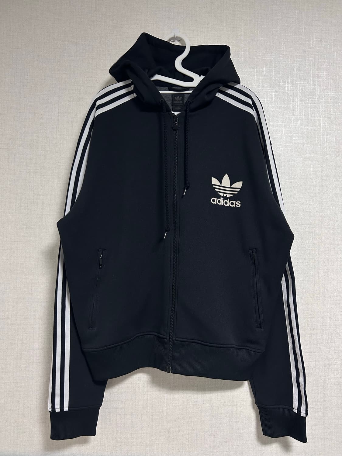 00s 아디다스 플락 후드 집업 져지 블랙 L 100  상품이미지4