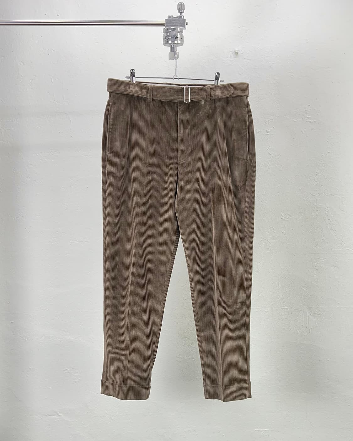 오피신 제네랄 브라운 골덴 코듀로이 트라우저 벨티드 팬츠 상품이미지1