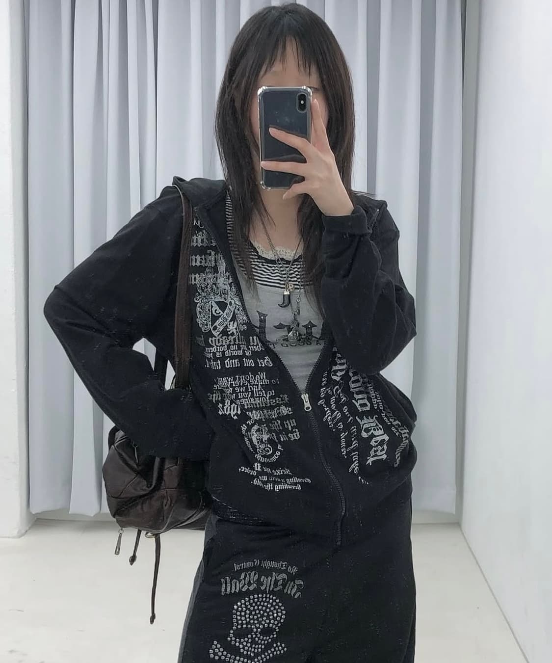 배드보이 후드집업 블랙 상품이미지2