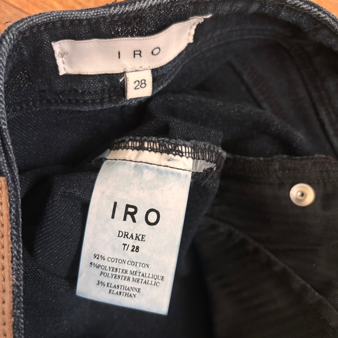 IRO 이로 메탈릭 스트라이프 28 슬림 스키니진 드레이크 이태리 상품이미지5