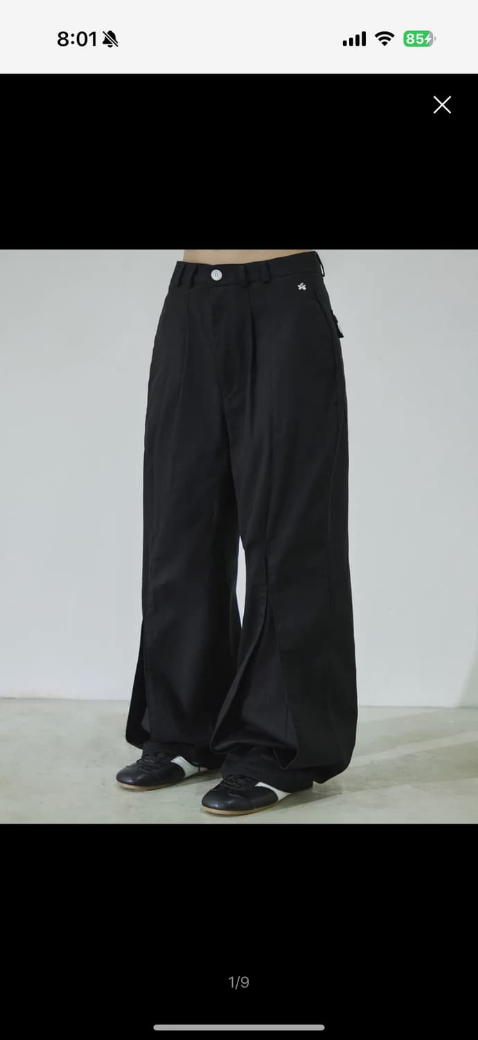 슬릭글로우 프론트 디테일 코튼 팬츠 상품이미지2