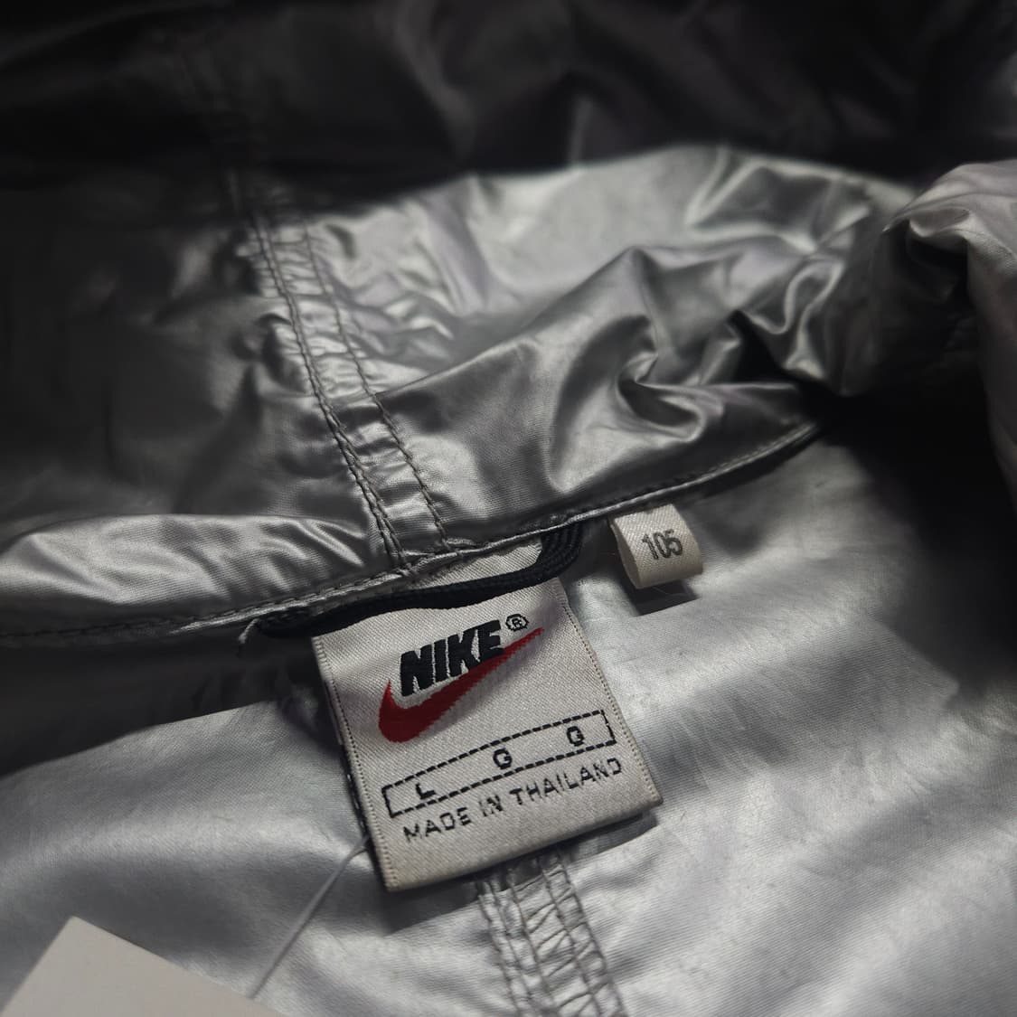 90s 나이키 올드스쿨 빅로고 아웃스티치 나일론 풀오버 아노락 (XL) 상품이미지7