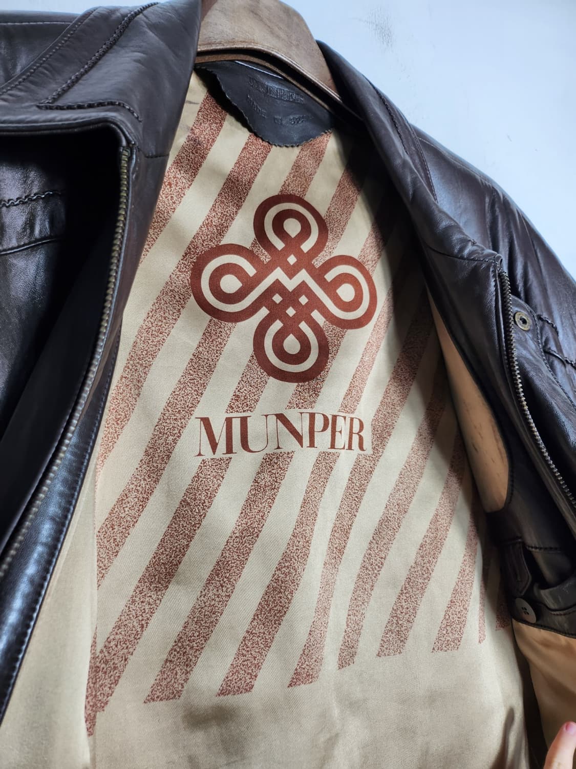 빈티지 브라운 가죽 자켓 상품이미지2