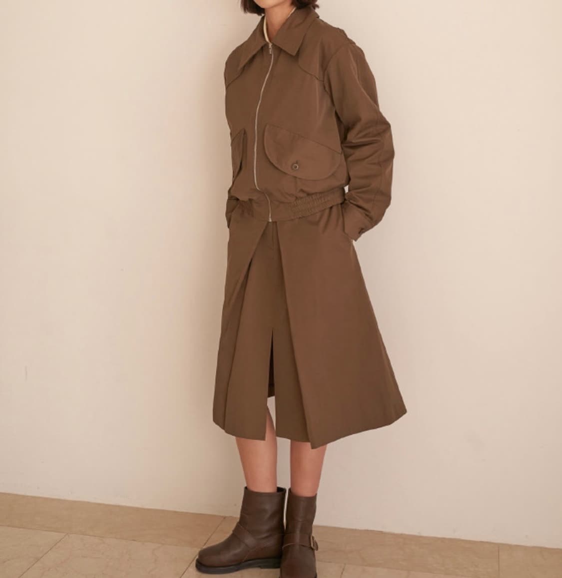 Ouro 버튼 플리츠 스커트 상품이미지2