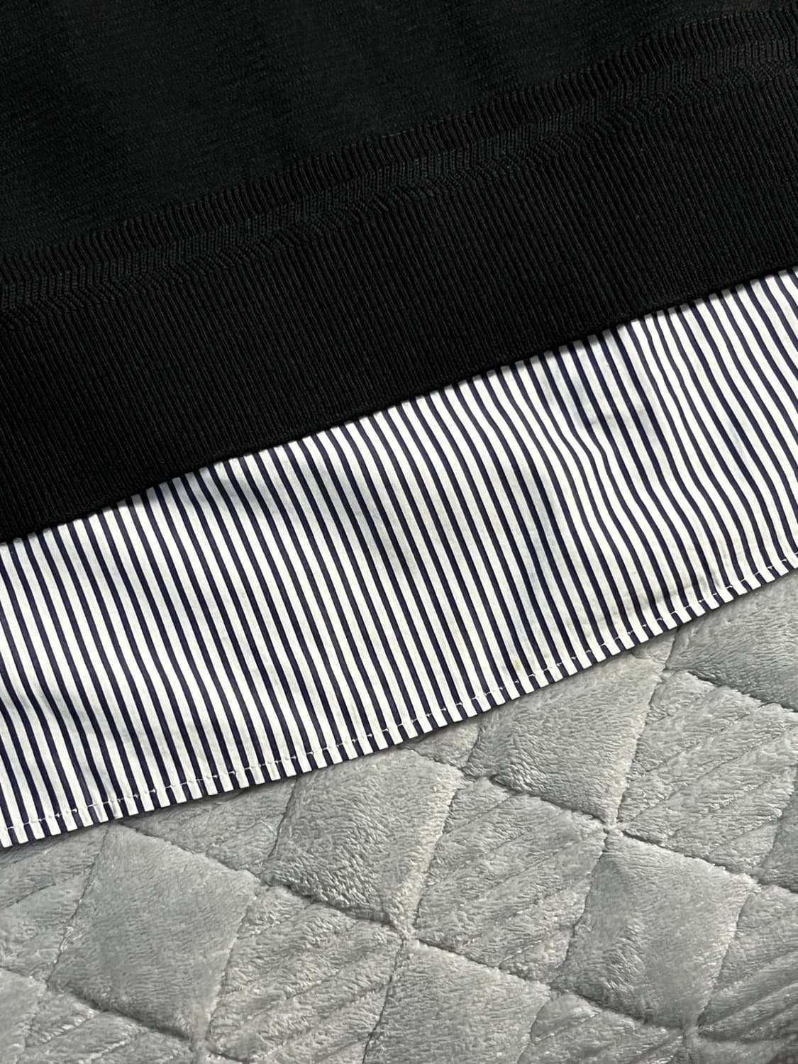 준지 19FW 스트라이프 셔츠 레이어드 니트 S 상품이미지7