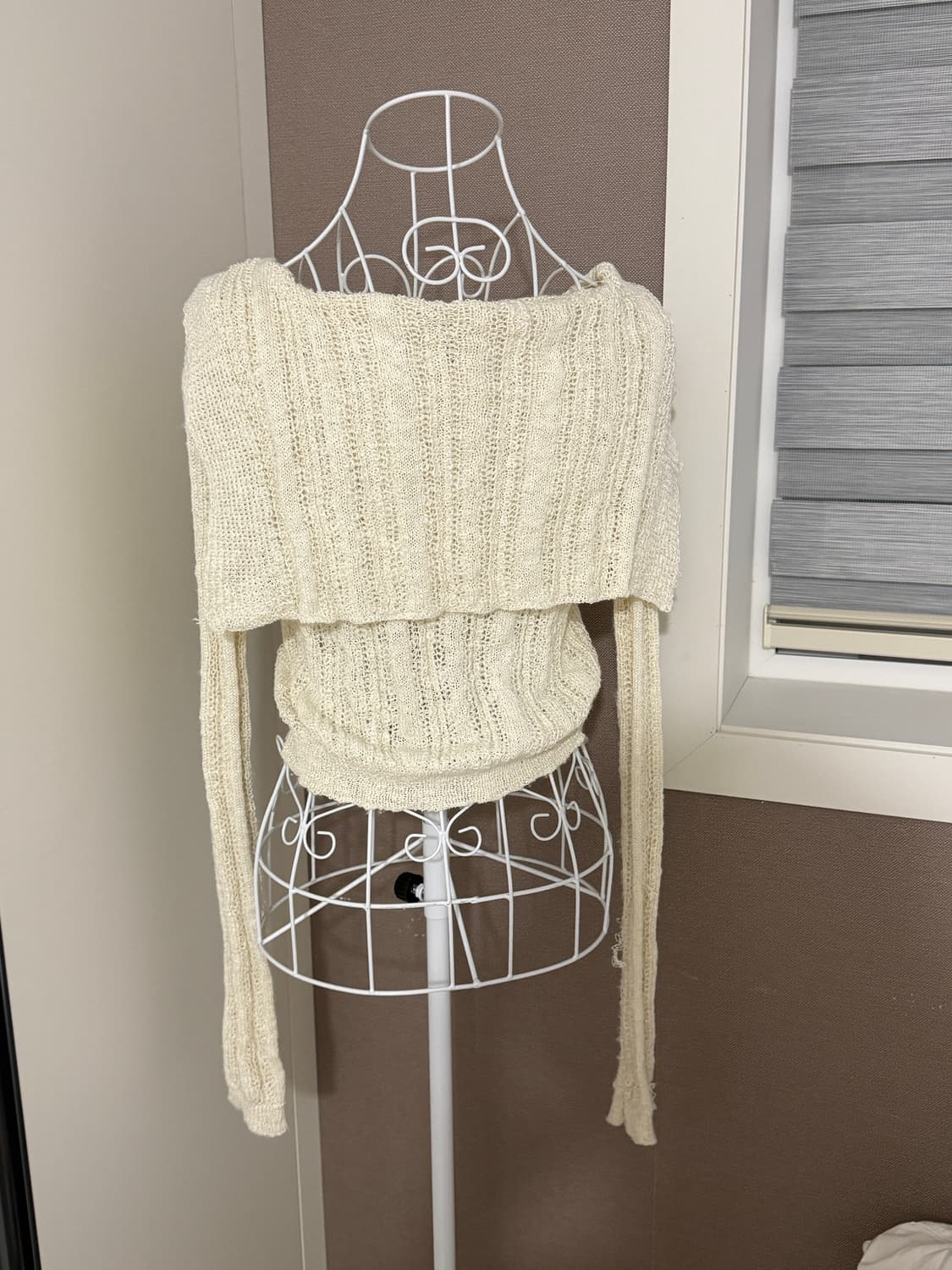 세라 아이보리 니트 가디건 상품이미지2