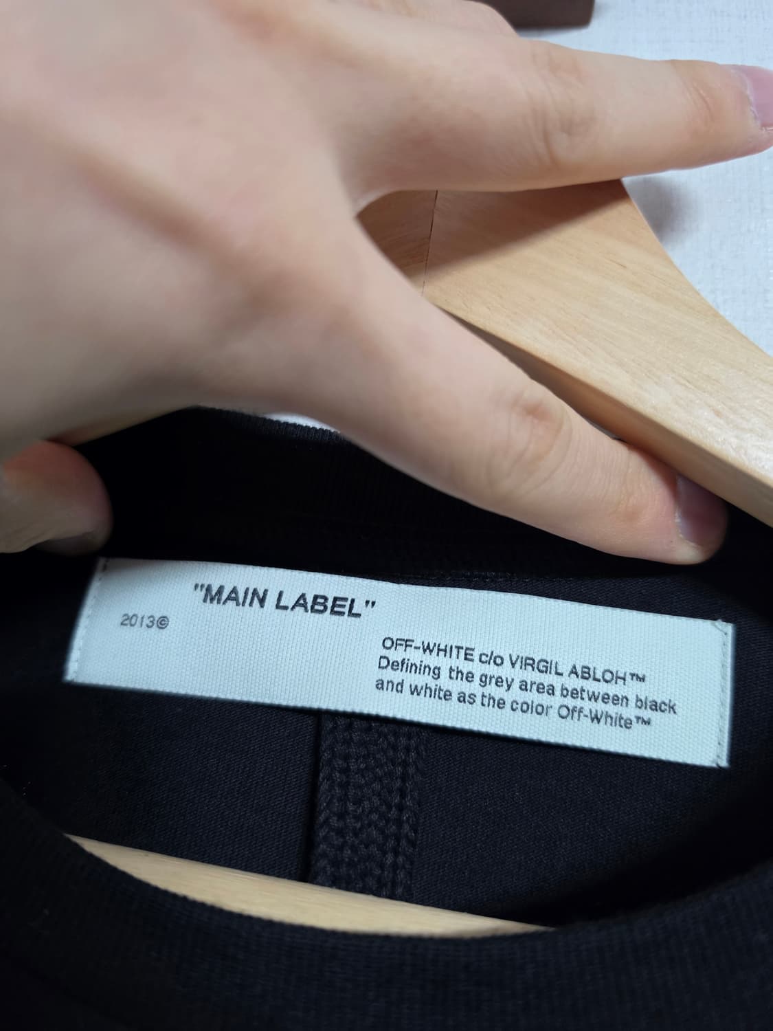 20SS 오프화이트  테이프 애로우 긴팔 티셔츠 M 상품이미지3