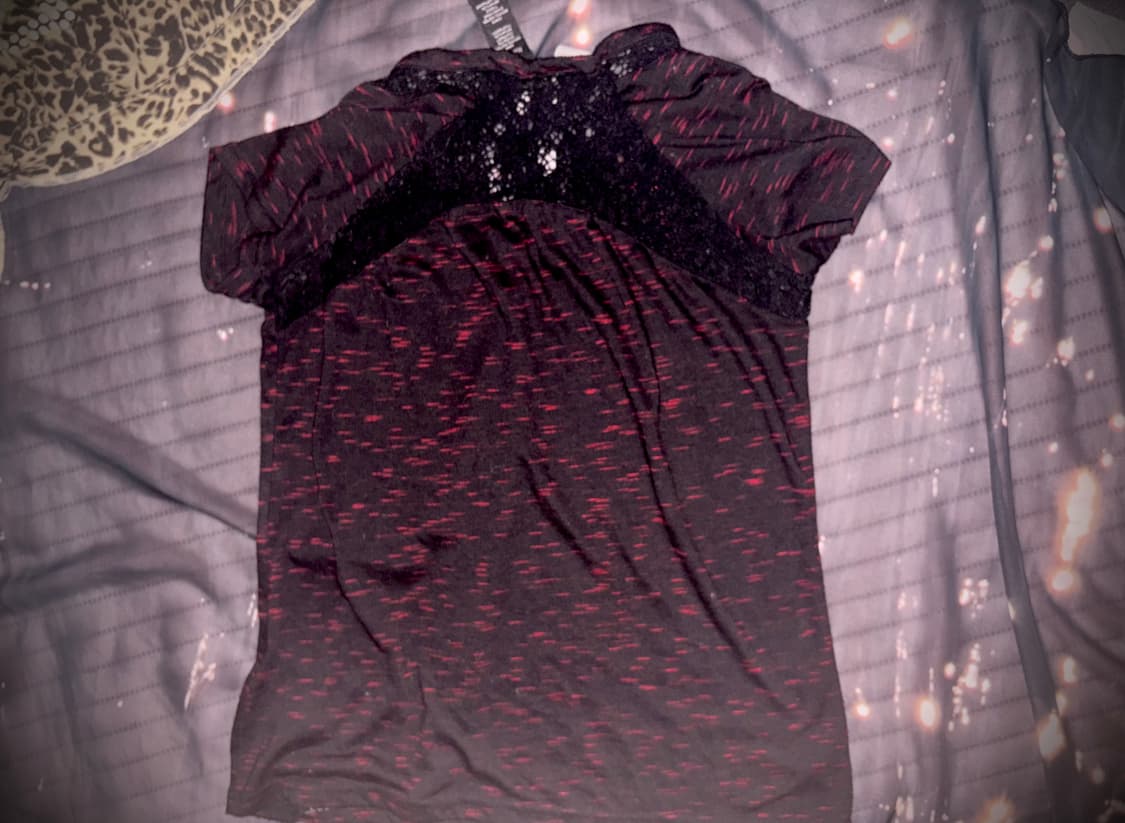 빈티지 할리데이비슨 하트 블랙 레드 반팔 티셔츠 상품이미지2