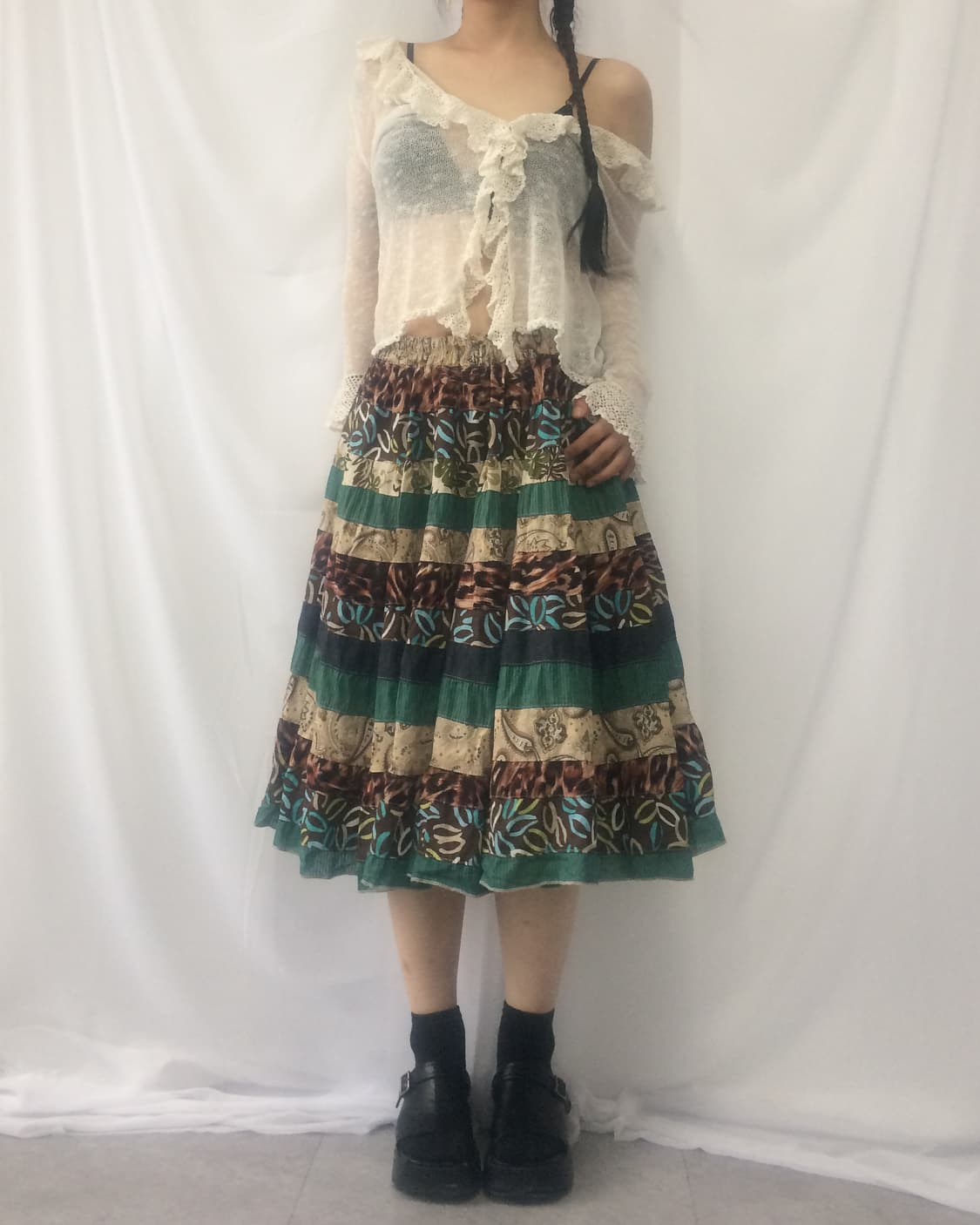 Ruffle crochet knit cardigan 상품이미지9