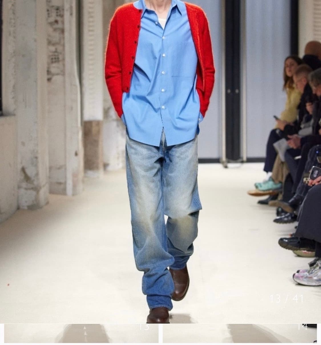 오라리 25AW 셀비지 헤비 와이드 데님 상품이미지1