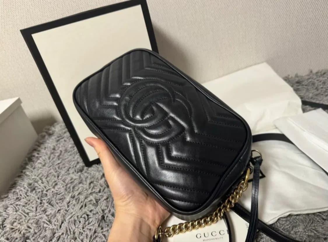 [100%정품!!!]구찌 마틀라세 숄더백 스몰 블랙 상품이미지2