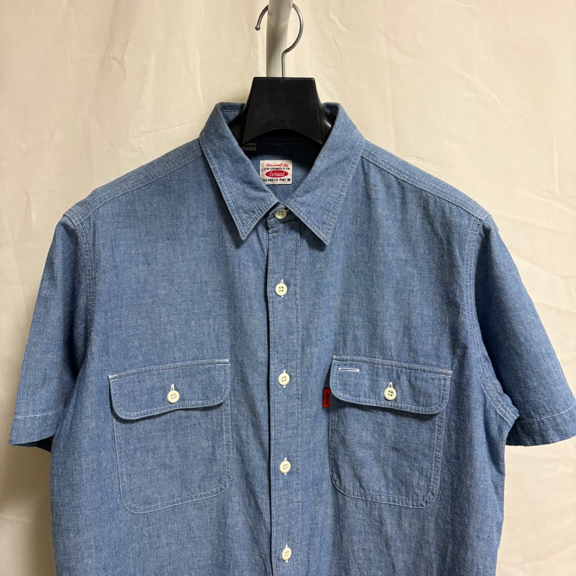 리바이스 오렌지탭 샴브레이 반팔셔츠 / 블루, M 상품이미지2