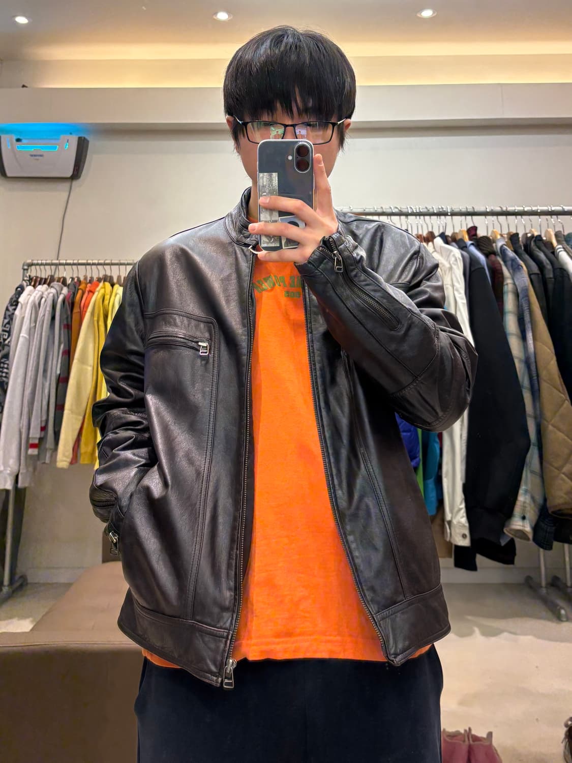 맨즈클럽 레더 바이커 자켓 상품이미지8