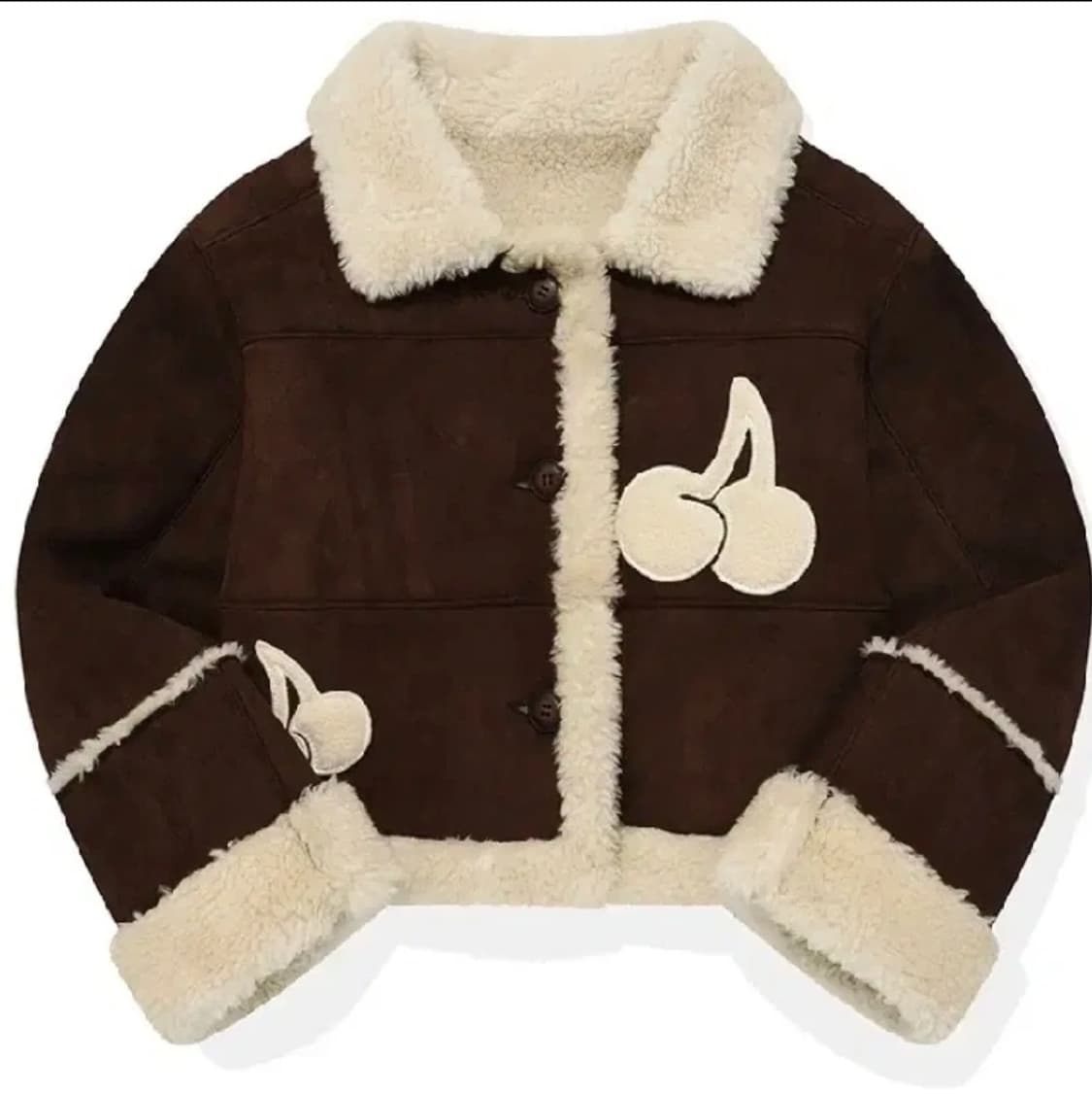 키르시 체리 스웨이드 무스탕 다크브라운 상품이미지1