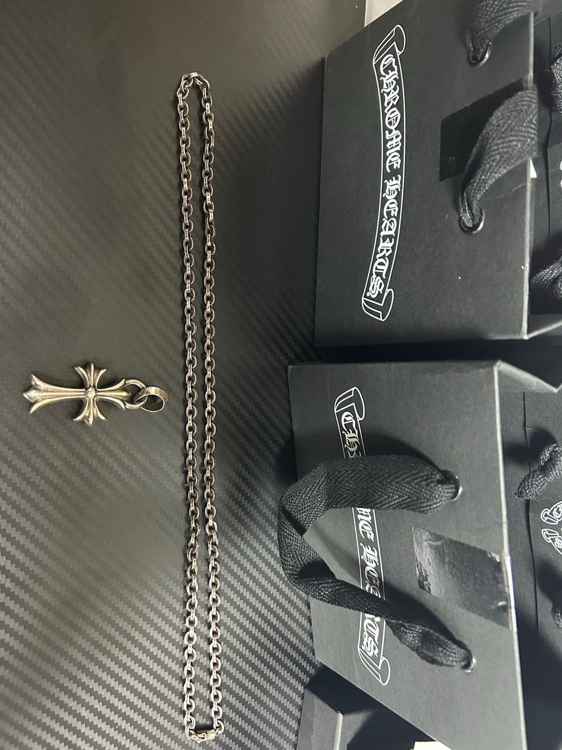 크롬하츠 페이퍼체인 24인치, CH크로스 with 베일 상품이미지10