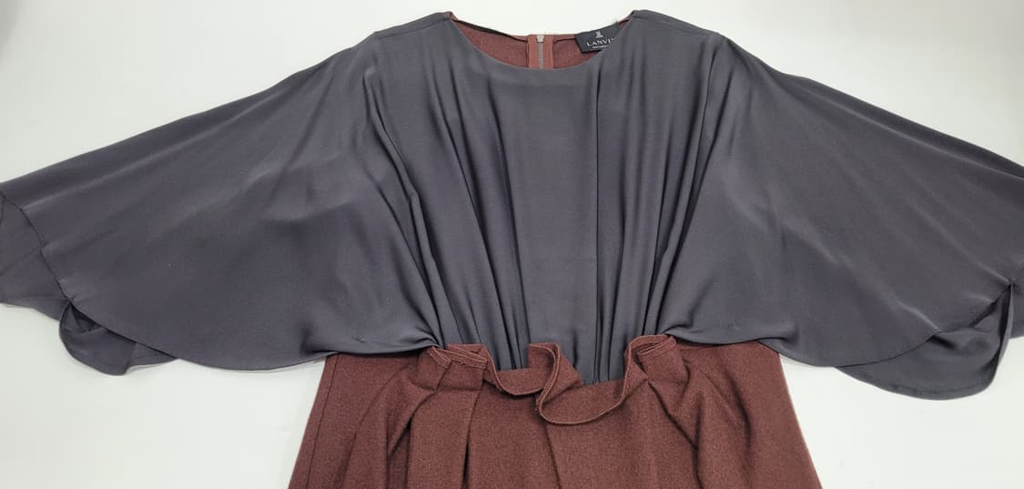 LANVIN 한섬 랑방 실크 배색 울 캐시미어 원피스 / 여 82
 상품이미지3