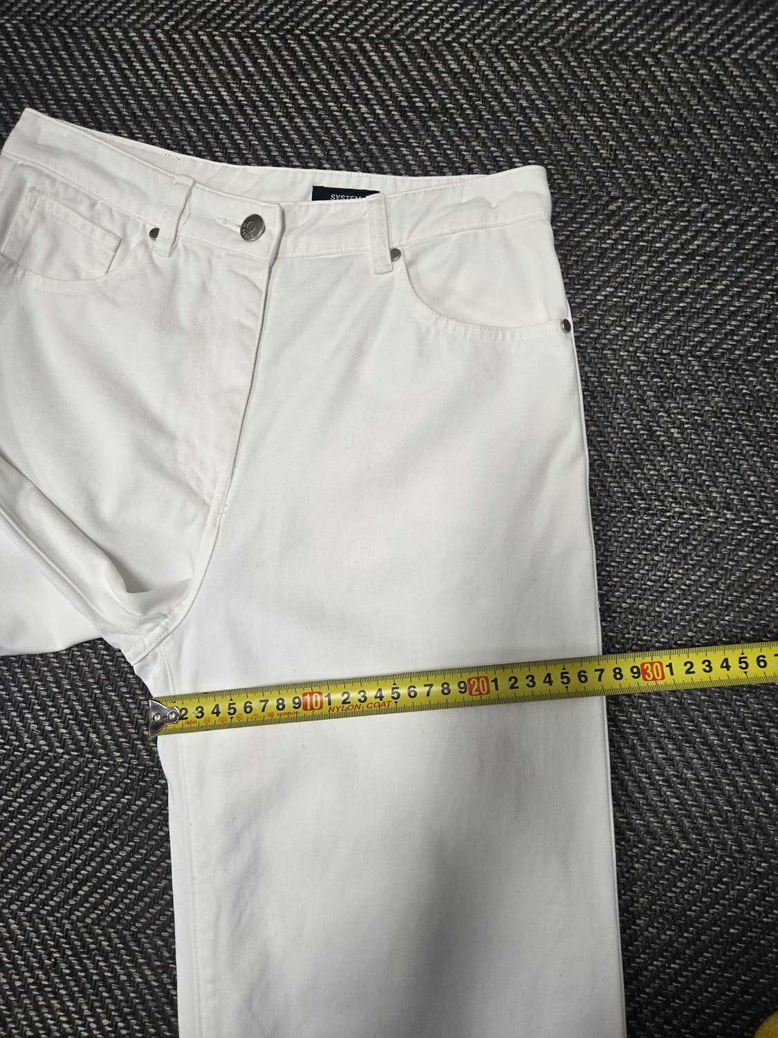 한섬 시스템 SYSTEM 화이트 와이드 데님 팬츠 상품이미지7