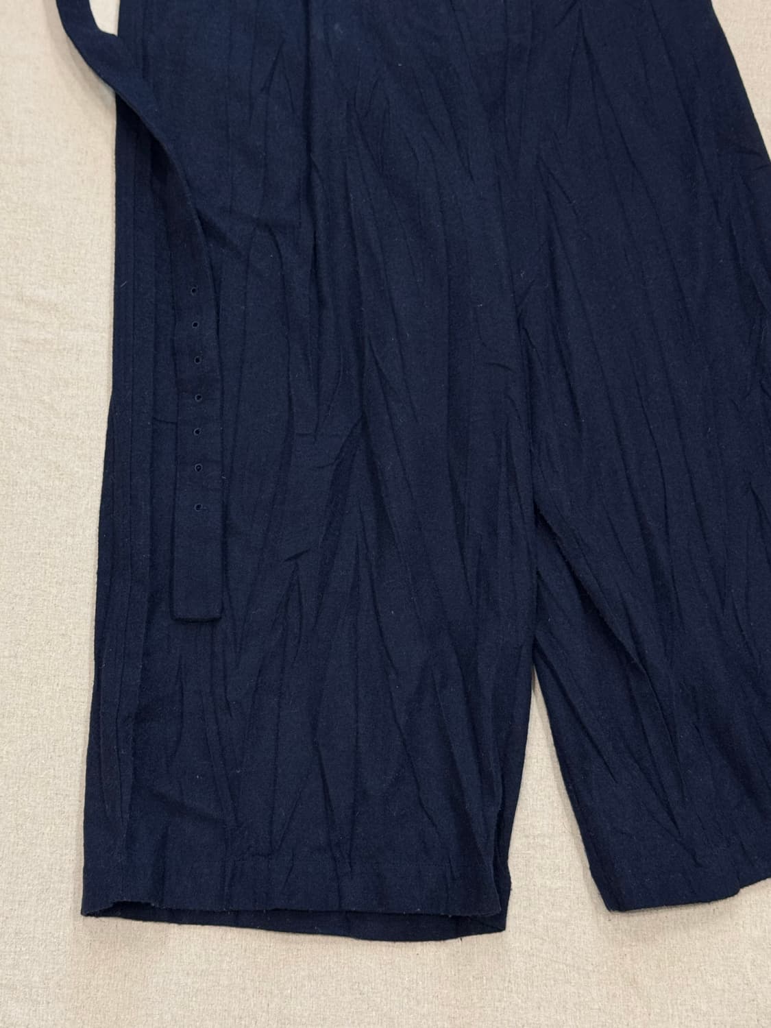 요지야마모토 18aw 보일드 크링클 울 와이드 서스펜더 트라우저 상품이미지7