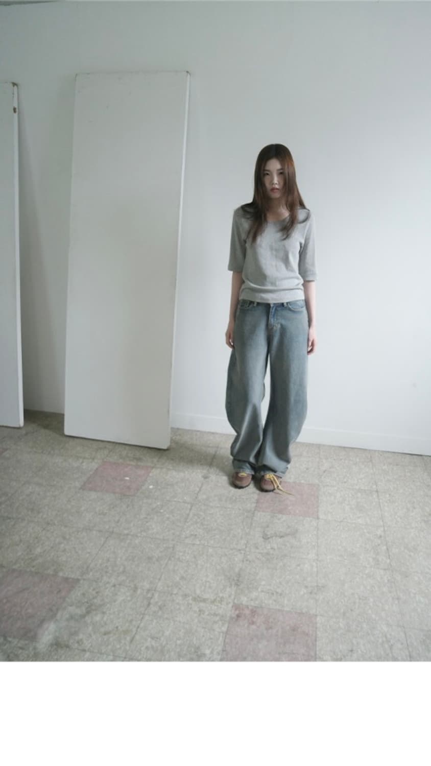 curve wide denim pants 상품이미지2
