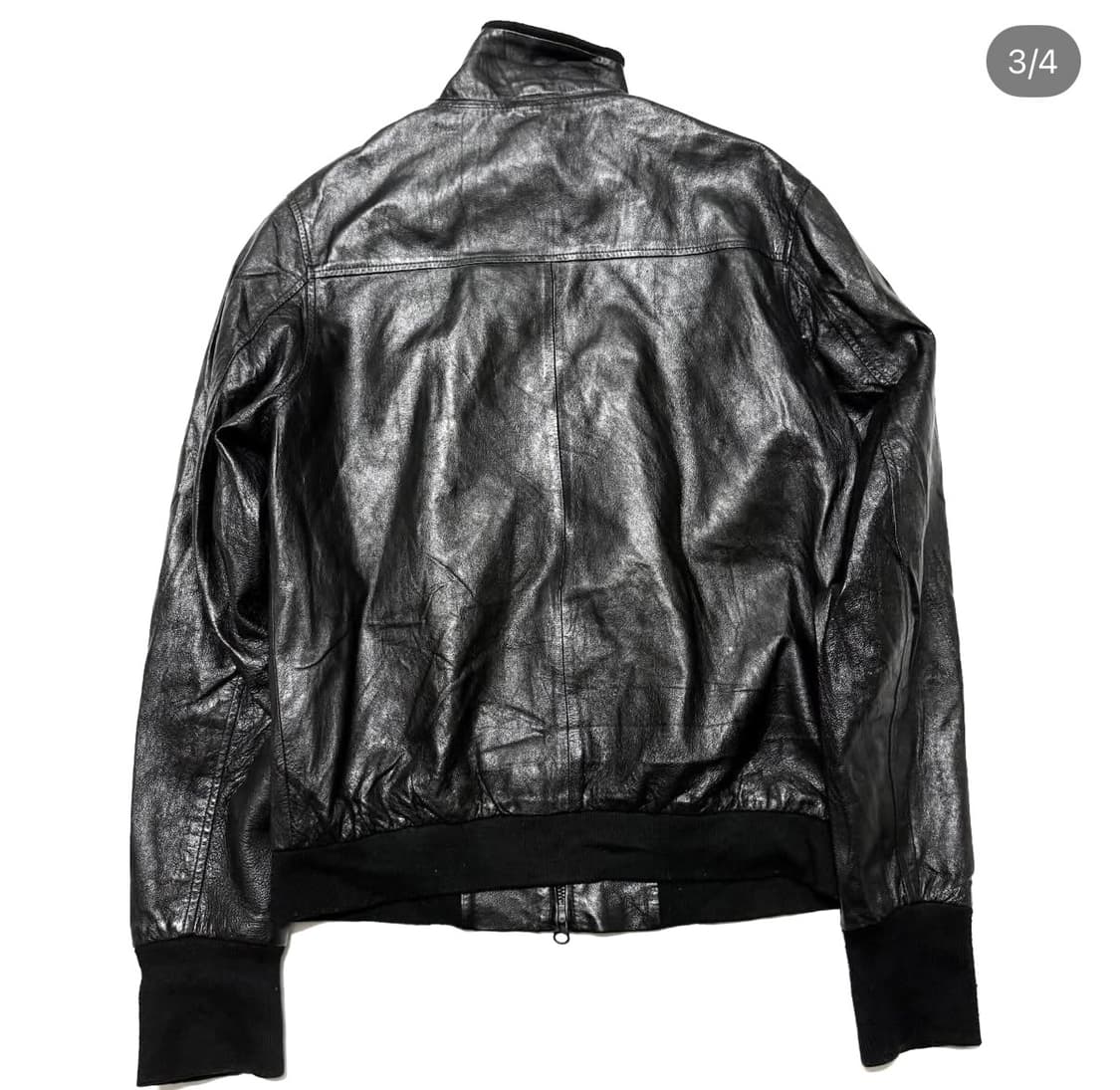 Universal Freaks - 하이넥 레더 자켓 상품이미지3