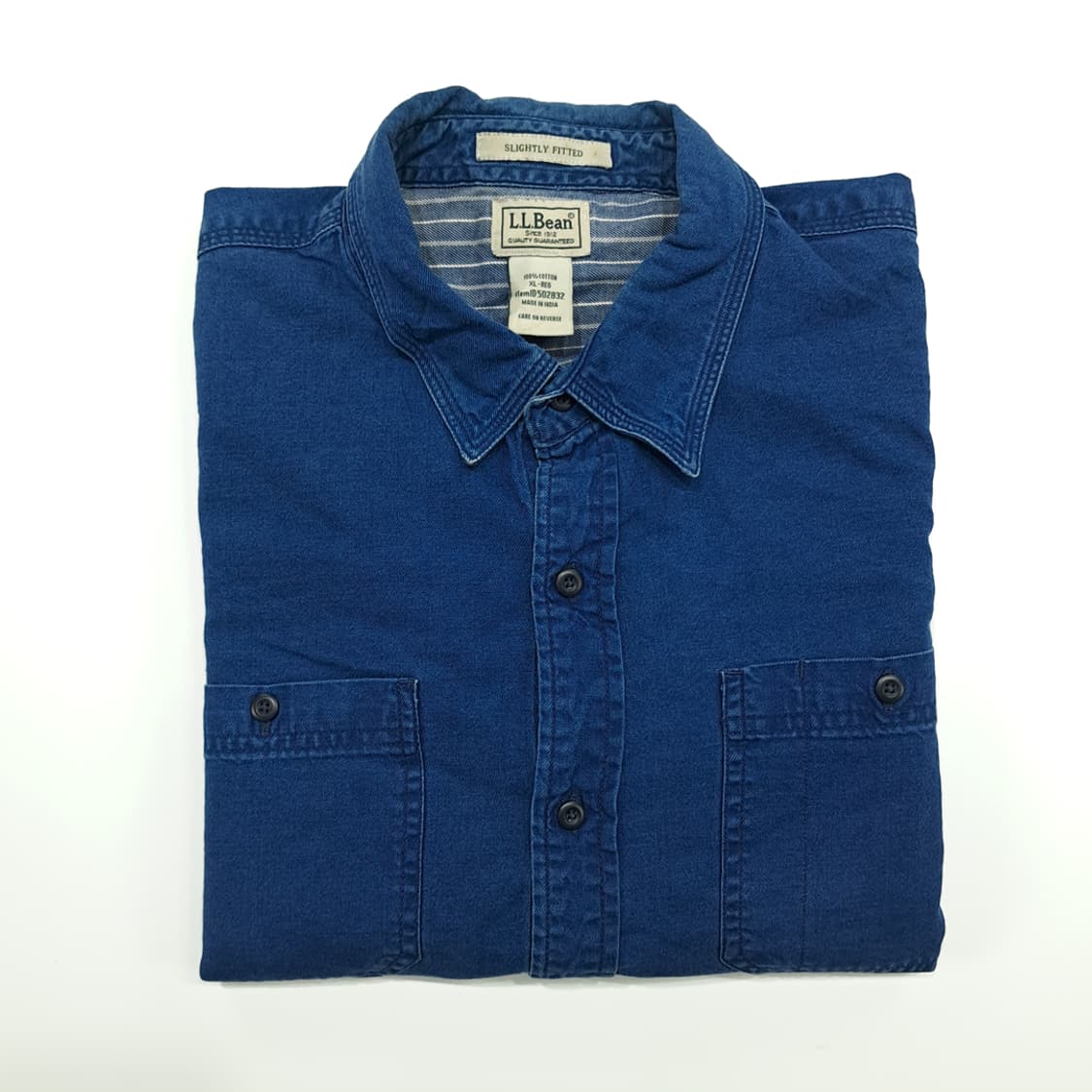 CN781 XL 엘엘빈 진청 긴팔 데님 셔츠 남방 상품이미지8