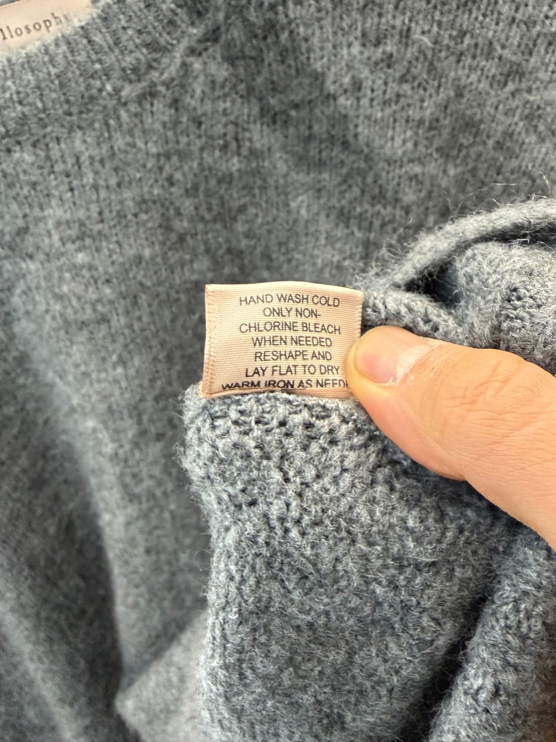 Philosophy 필로소피 그레이 니트 XS 상품이미지4