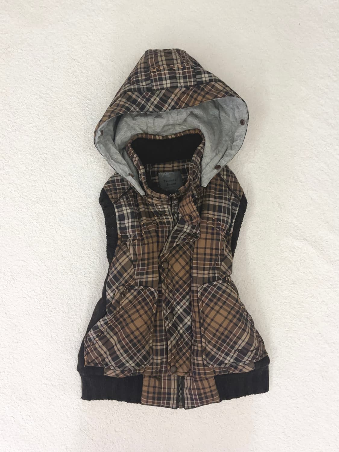 일본빈티지 초코 니트 후드 베스트 빈티지베스트빈티지조끼니혼진너드 상품이미지2