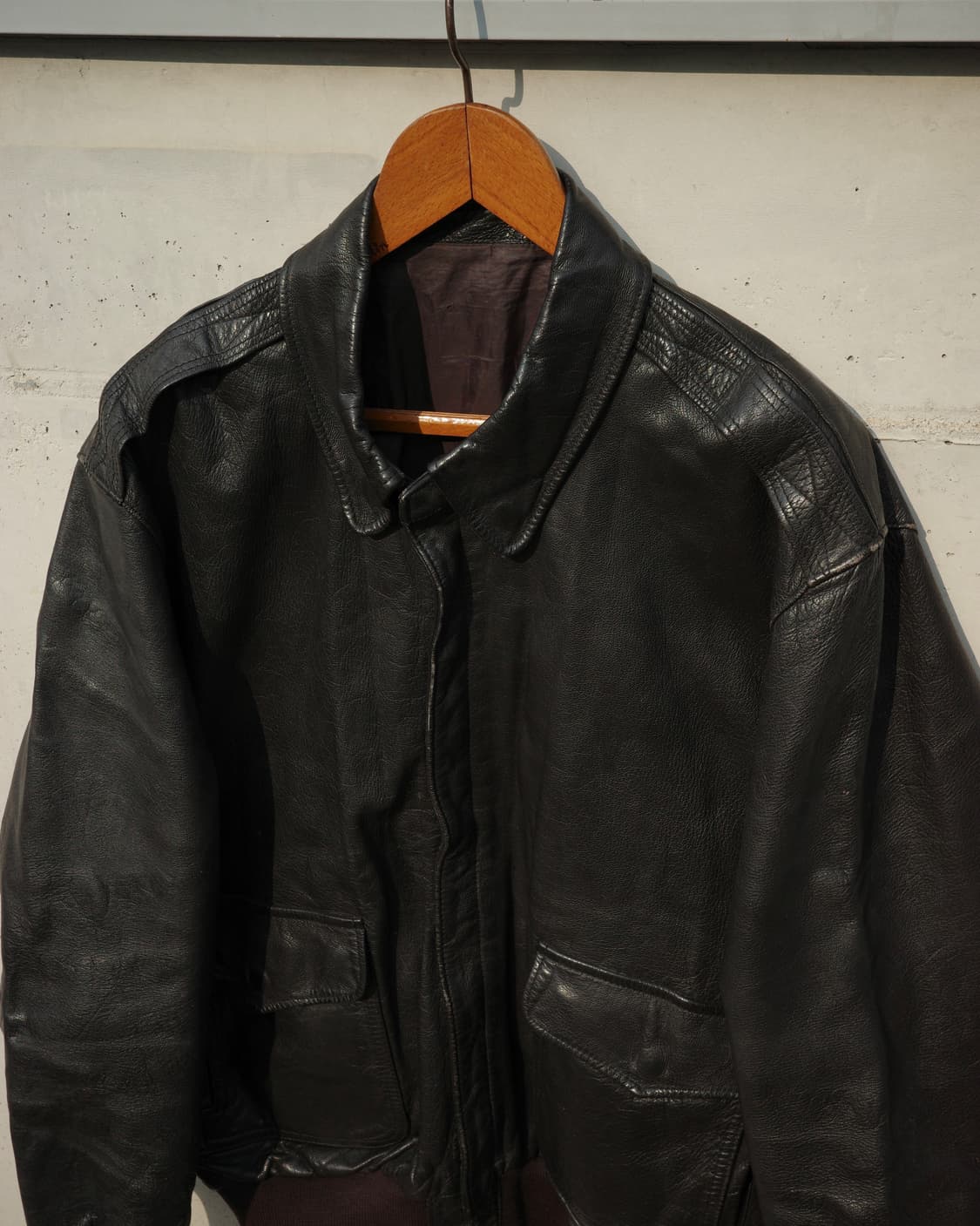 80s L.L. Bean 고트스킨 A-2 플라이트 자켓 상품이미지2