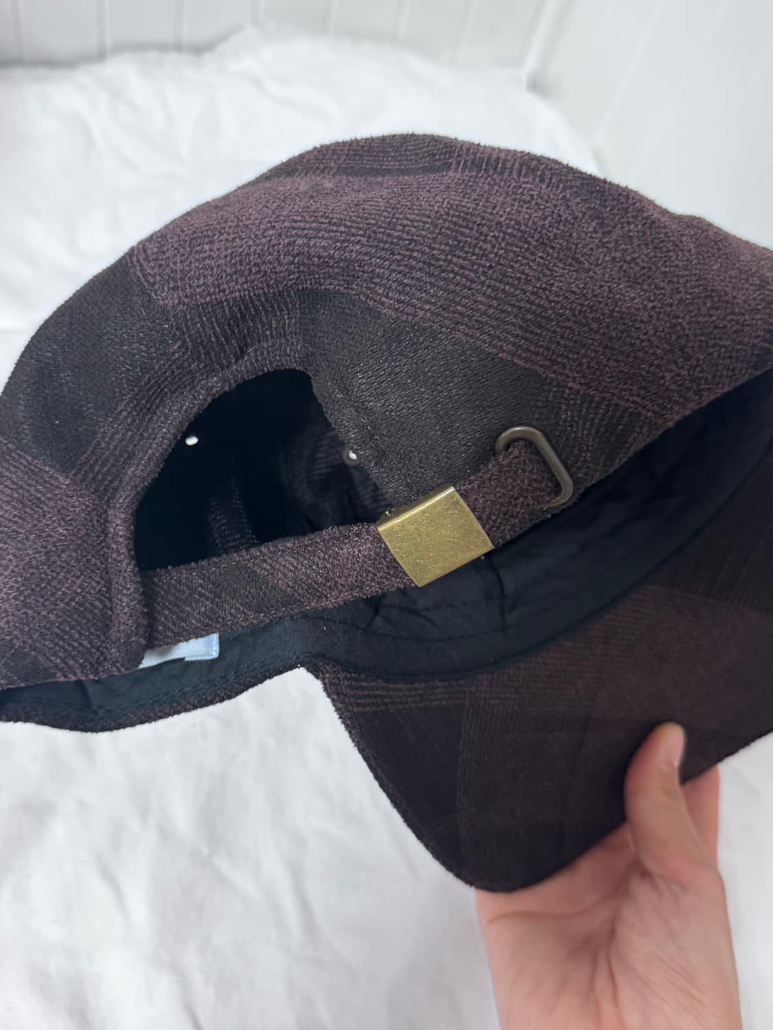 엔조블루스 체크 볼캡 브라운 상품이미지4