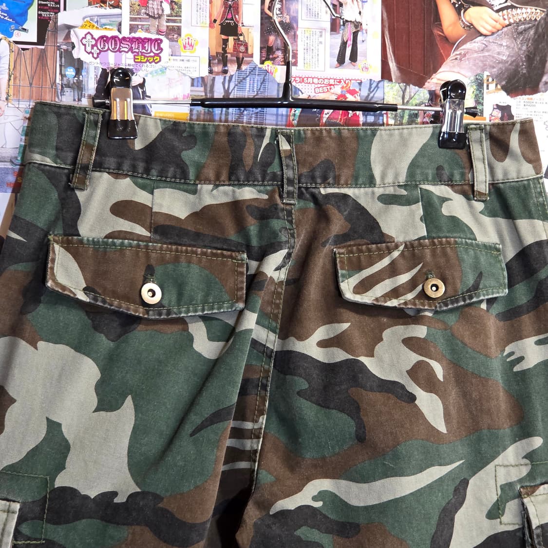 빈티지 카모 밀리터리 와이드 카고 팬츠 상품이미지7
