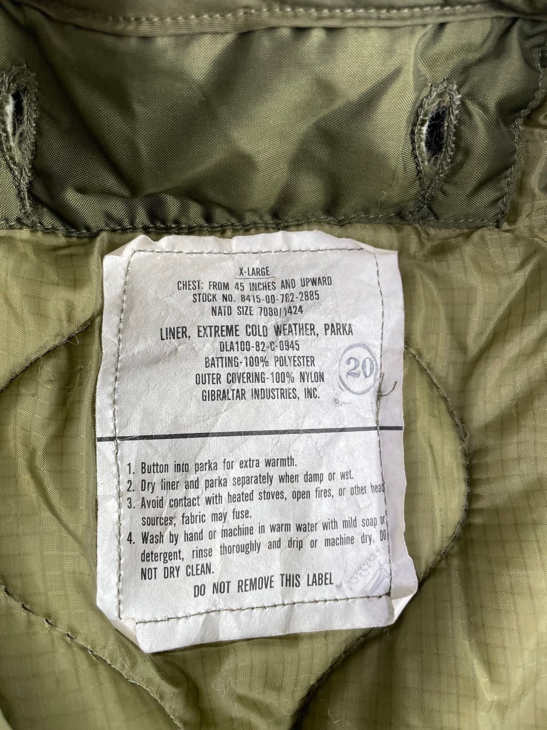 m65 피쉬테일 og 오리지널 x large 민트급 상품이미지3