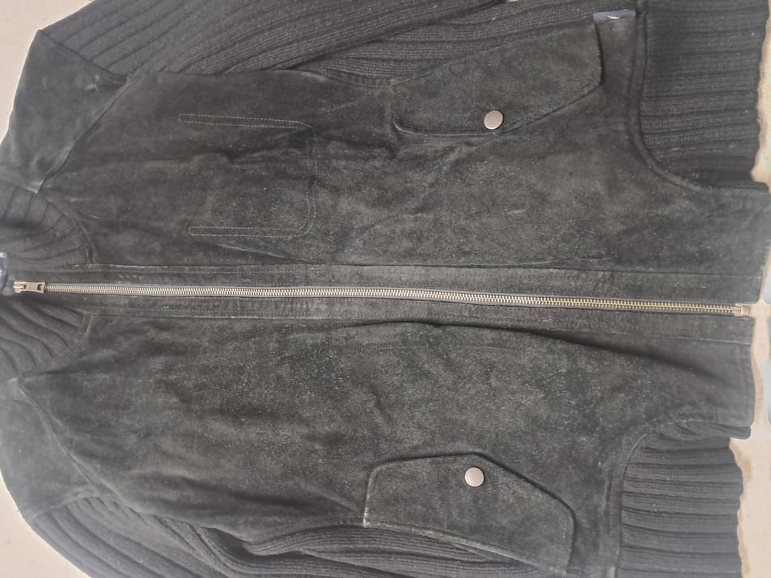 노티카 리얼카우레더 스웨이드니트집업 상품이미지3