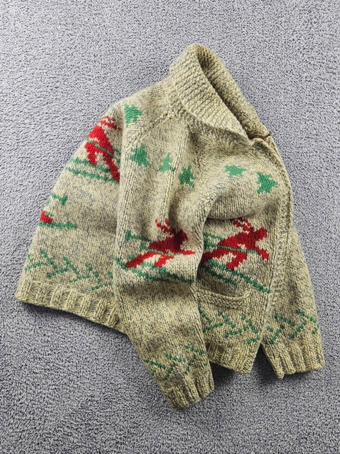 핸드메이드 패턴 헤비 니트 스웨터 가디건 ( 상세설명참조 )/ 10700 상품이미지4