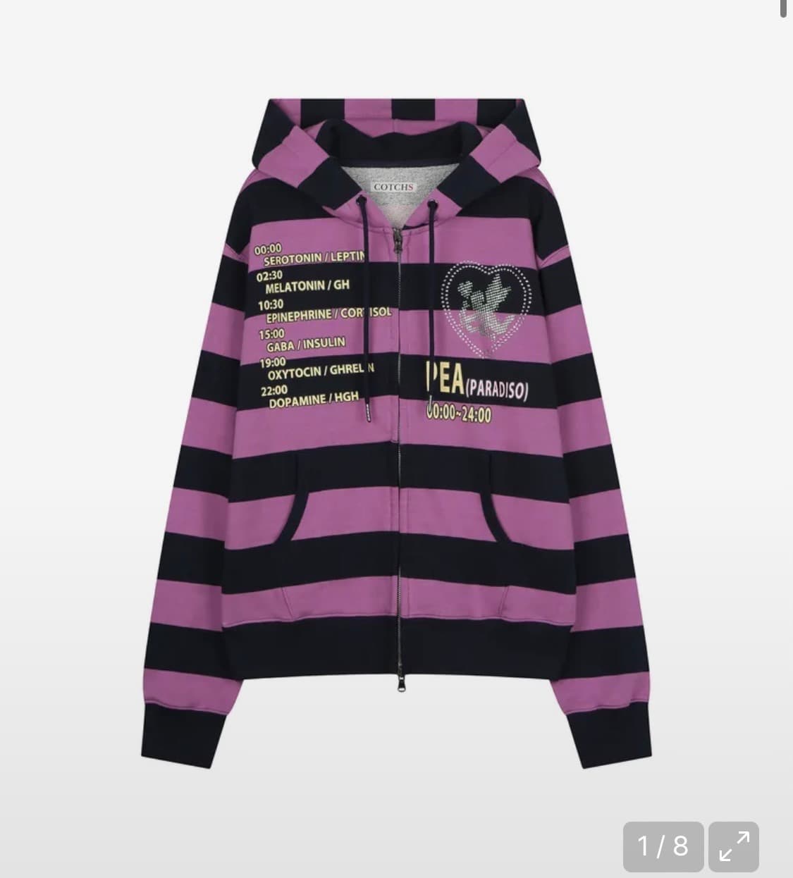 카치스 cotchs TIME TABLE HOODED ZIP UP후드집업 상품이미지1