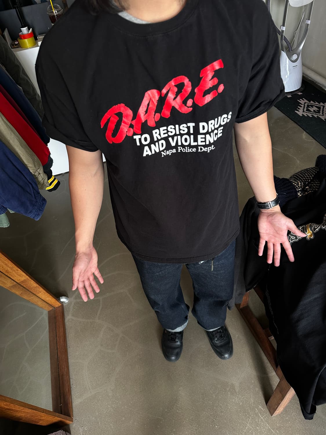D.A.R.E. 캠페인 프린팅 티셔츠 상품이미지1