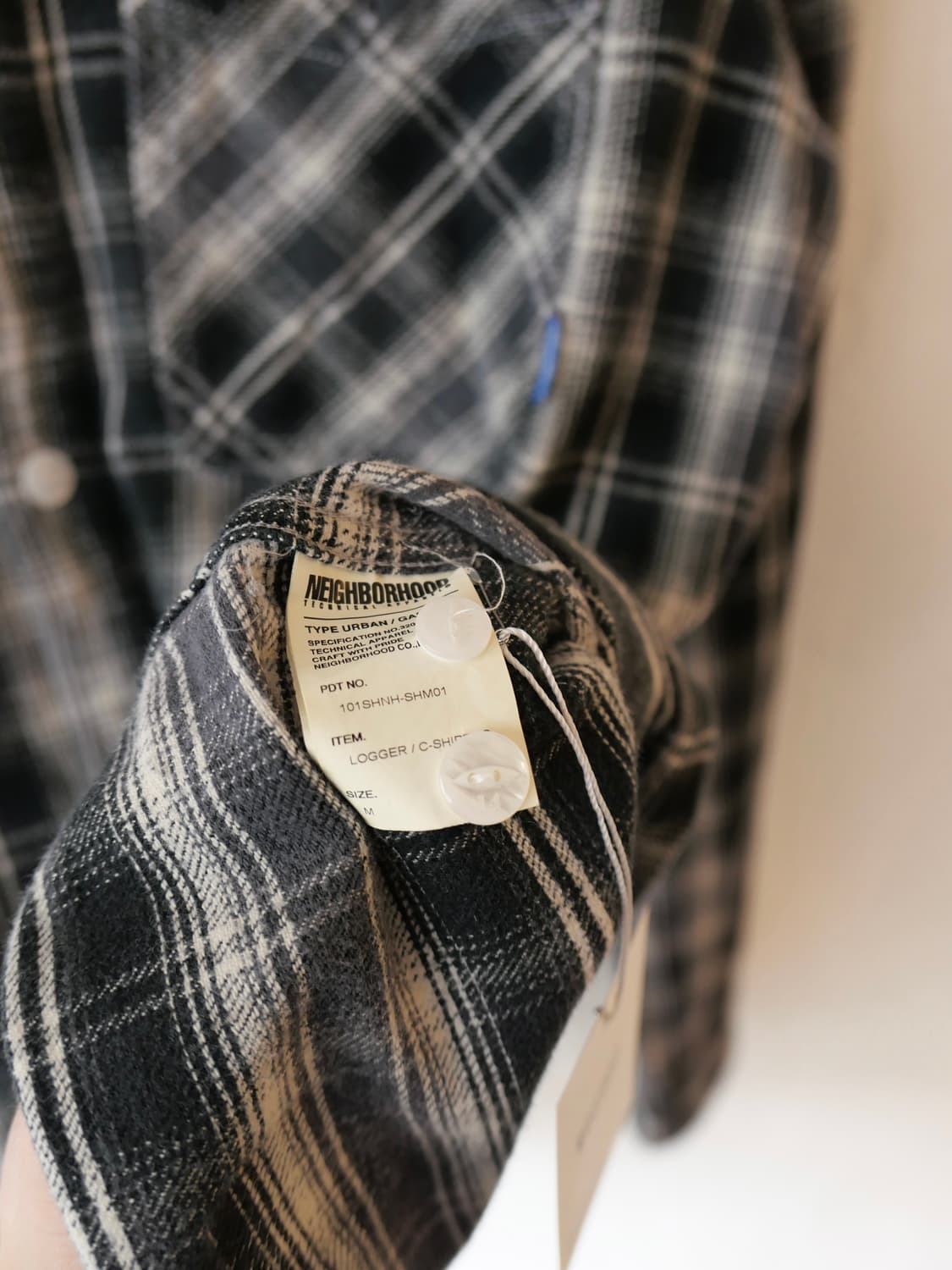 네이버후드 체크 셔츠 상품이미지4