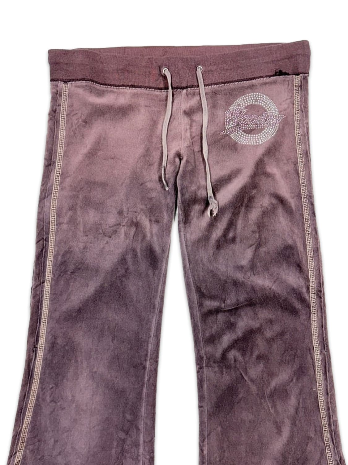 빈티지 퍼플 벨벳 로우라이즈 부츠컷 팬츠 상품이미지2