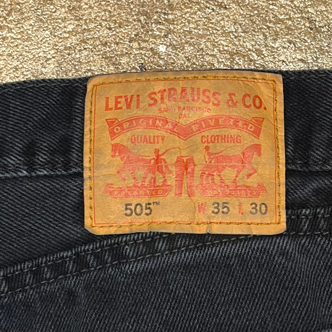 미국 빈티지 리바이스 505 블랙진 청바지 상품이미지8