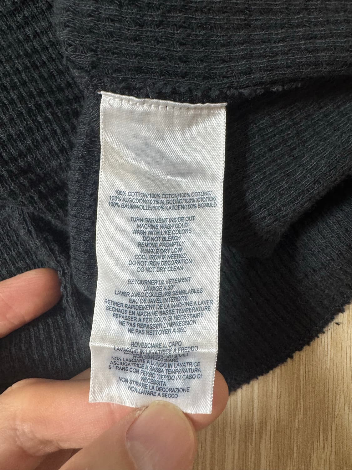 RRL 더블알엘 와플 롱슬리브 블랙 XL 상품이미지7