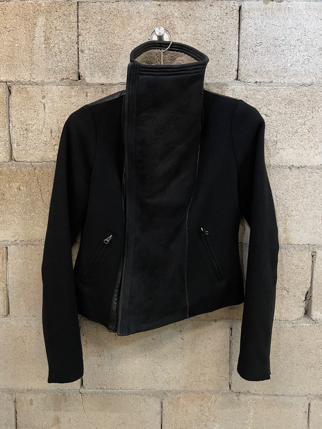 빈스 모토 시어링 울 레더 자켓  상품이미지1