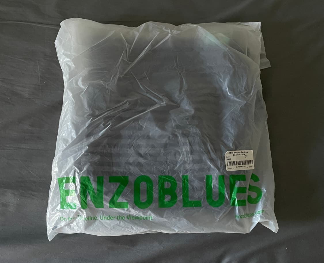 엔조블루스 마일드 스트라이프 밴딩 부츠컷 팬츠 S 상품이미지3