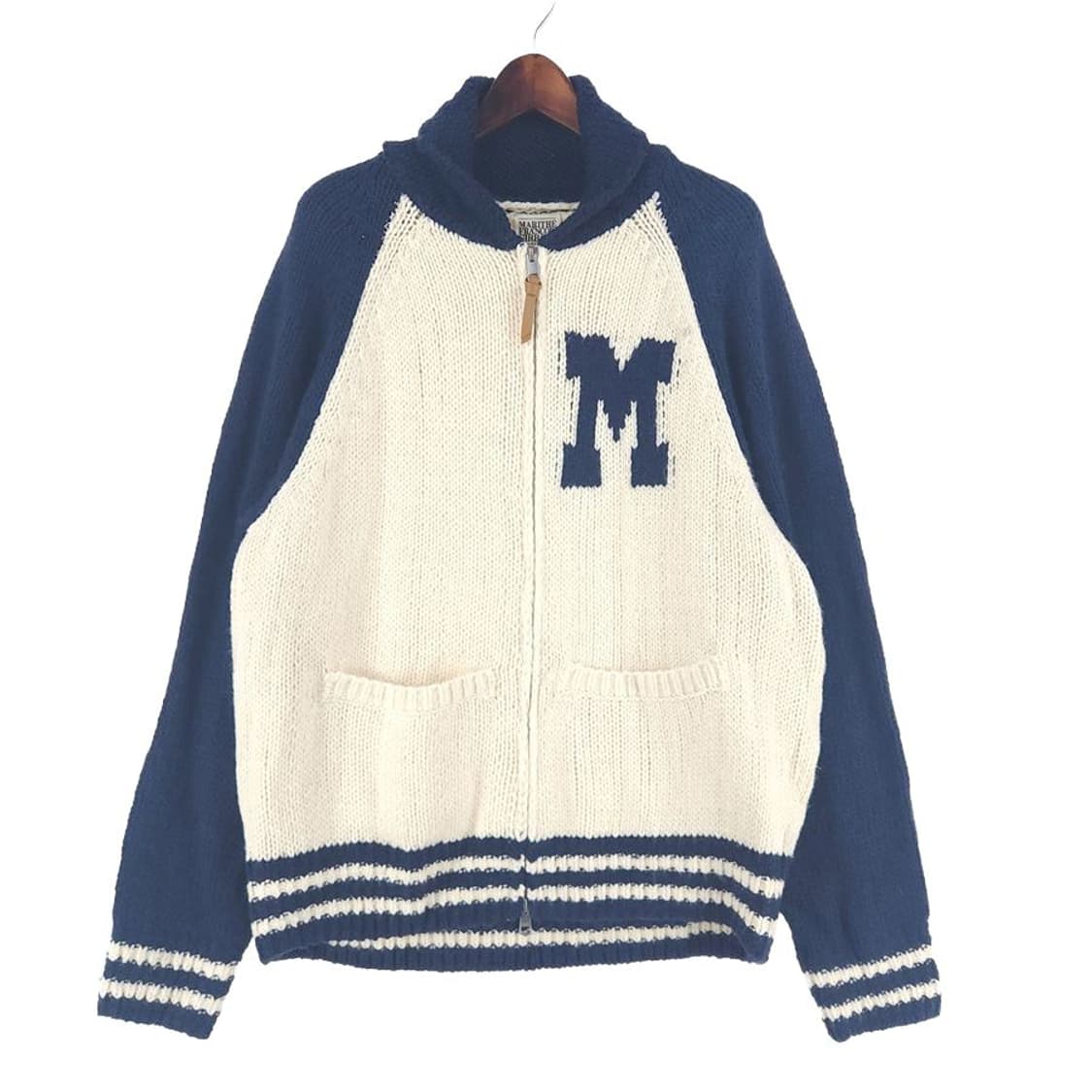 [남L](미사용)마리떼프랑소와저버 니트 집업[Y63-155] 상품이미지1